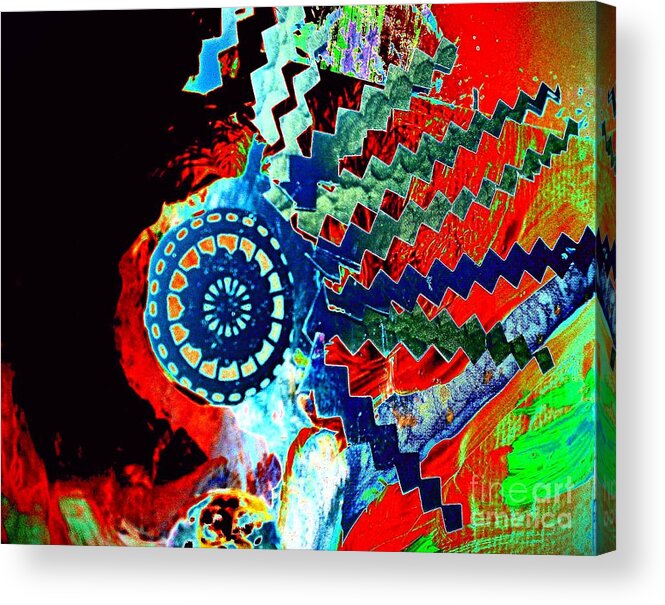 Spinning Acrylic Print featuring the mixed media Spinning #2 by Jacqueline McReynolds