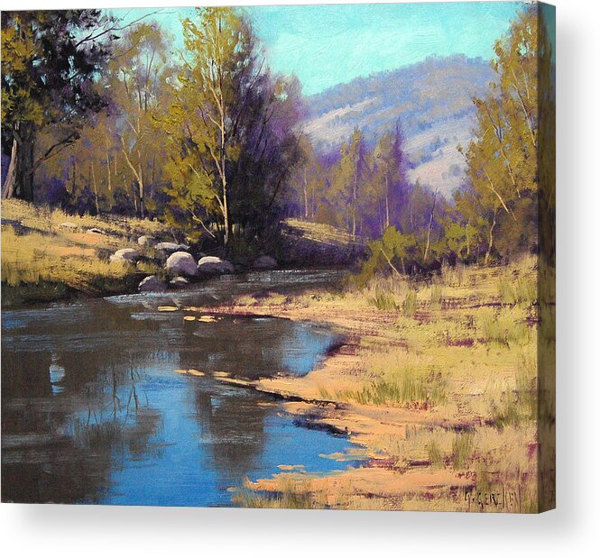 River Acrylic Print featuring the painting Summer River #2 by Graham Gercken