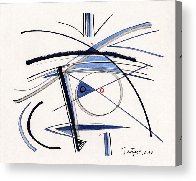 Abstract Acrylic Print featuring the drawing 2014 Abstract Drawing #1 by Lynne Taetzsch
