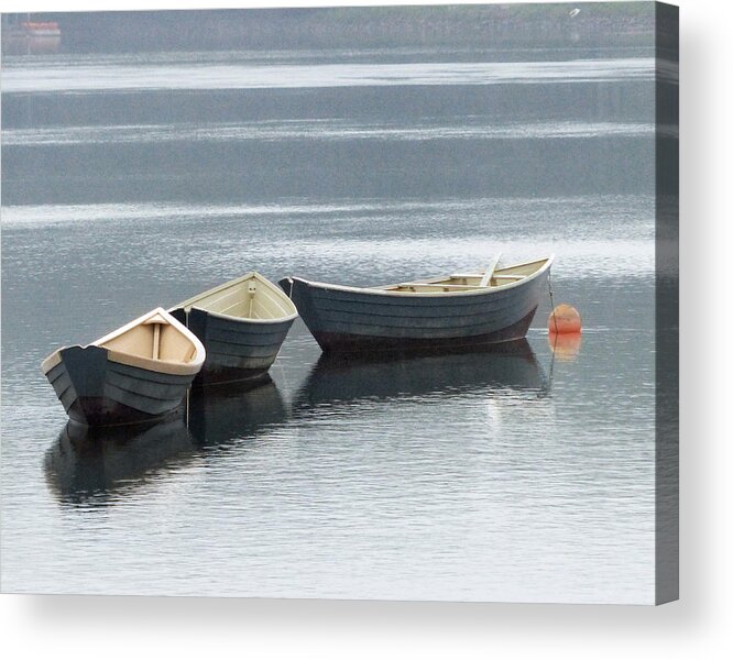 Nautical Scene Acrylic Print featuring the photograph 3 Dories by Carl Sheffer