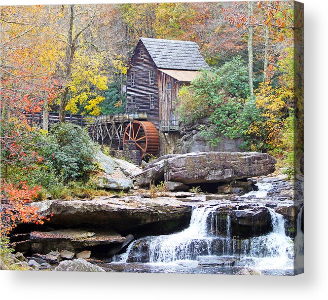 Glade Creek Grist Mill Acrylic Print featuring the photograph Glade Creek Grist Mill 1 by Jack Schultz