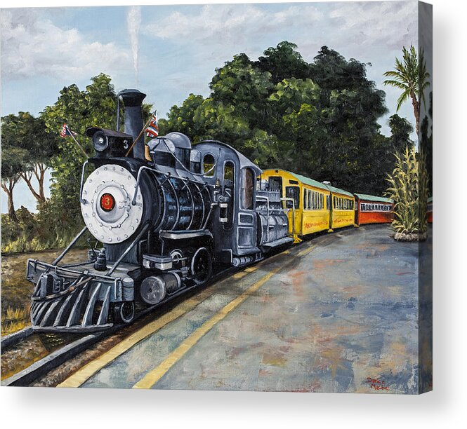 Transportation Acrylic Print featuring the painting Sugar Cane Train by Darice Machel McGuire