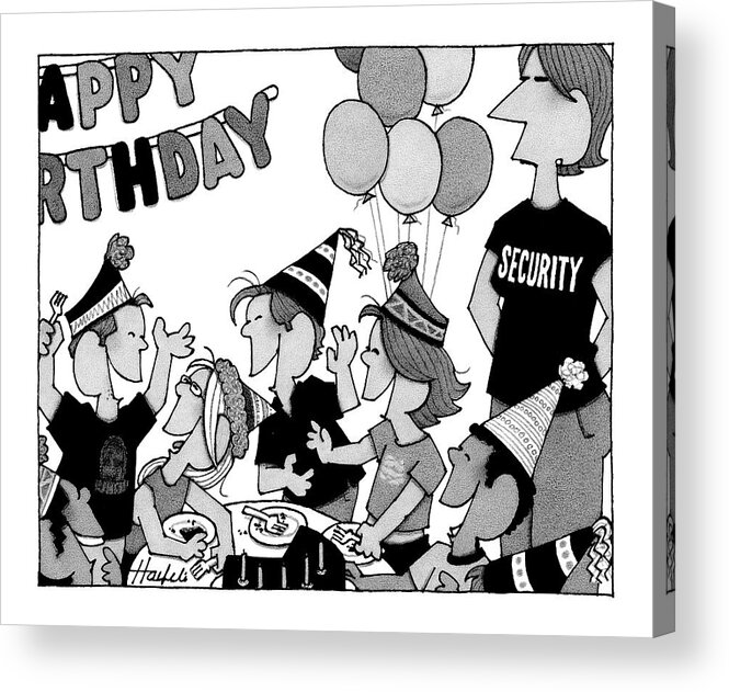 Children Parents Age Parties Problem Insecure Acrylic Print featuring the drawing New Yorker November 28th, 2005 by William Haefeli