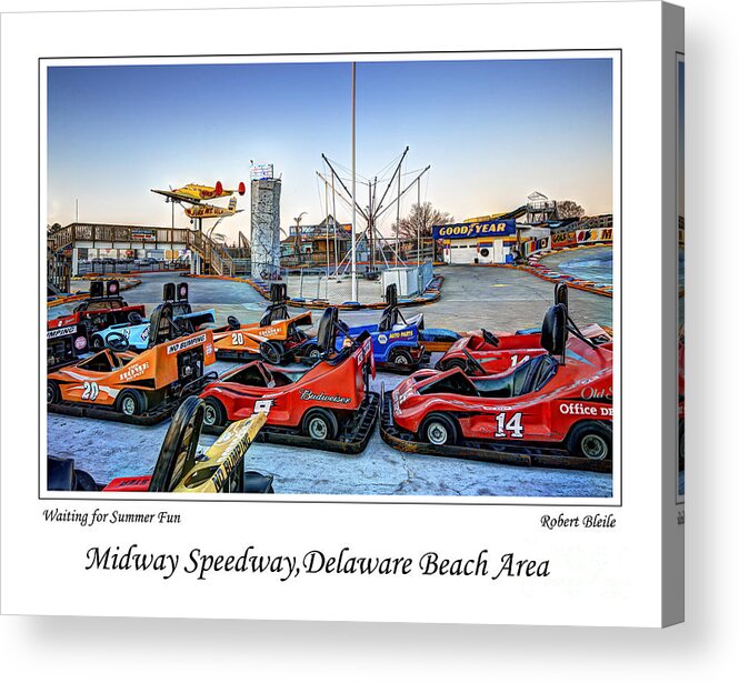 Go Carts Acrylic Print featuring the photograph Waiting for Summer by Gene Bleile Photography 