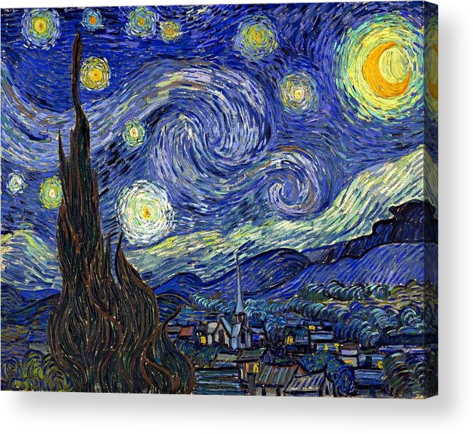 Starry Night Acrylic Print featuring the painting Starry Night #5 by Pam Neilands