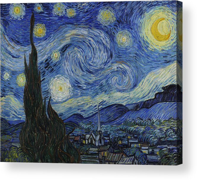 1889 Acrylic Print featuring the painting The Starry Night by Vincent van Gogh