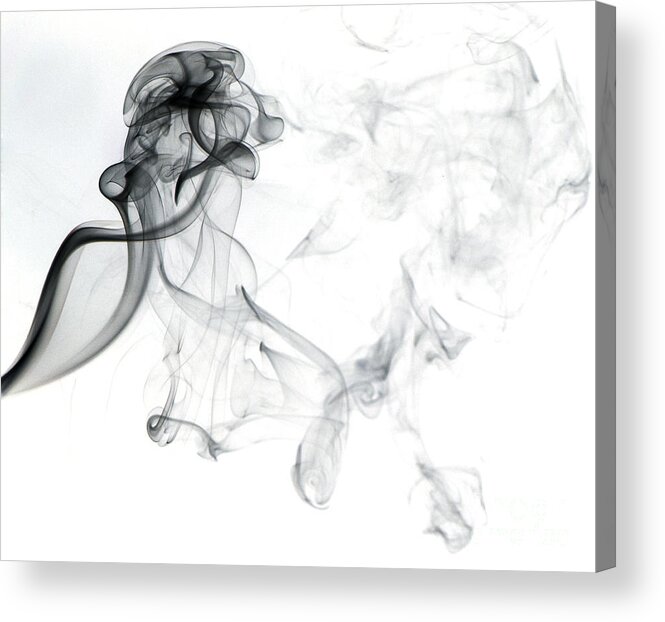 Turbulence Acrylic Print featuring the photograph Swirling Smoke #6 by Scott Camazine