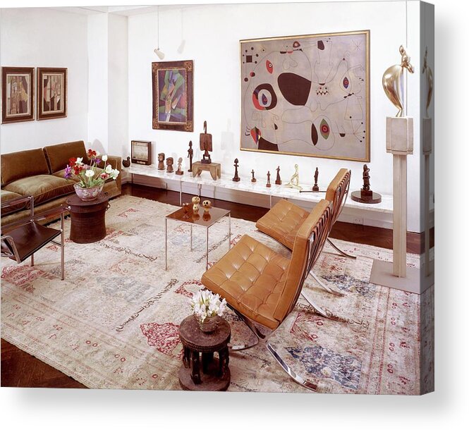 Indoors Acrylic Print featuring the photograph A Living Room Full Of Art by Wiliam Grigsby