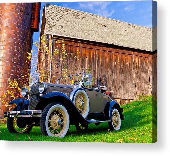 1931 Ford Model A Roadster Deluxe Convertible Acrylic Print featuring the photograph Ford Model A Roadster Deluxe by Joe Holley