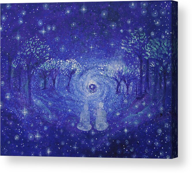 Star Acrylic Print featuring the painting A Star Night by Ashleigh Dyan Bayer
