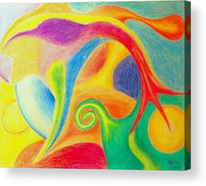 Abstract Acrylic Print featuring the painting Abstraction by Nieve Andrea 