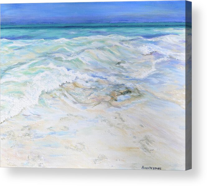 Seascape Acrylic Print featuring the painting The Long Road Home by Dottie Branch