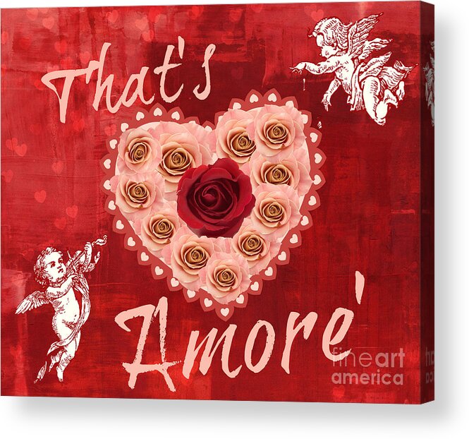  Digital Art Acrylic Print featuring the digital art Amore Valentine by Mindy Bench