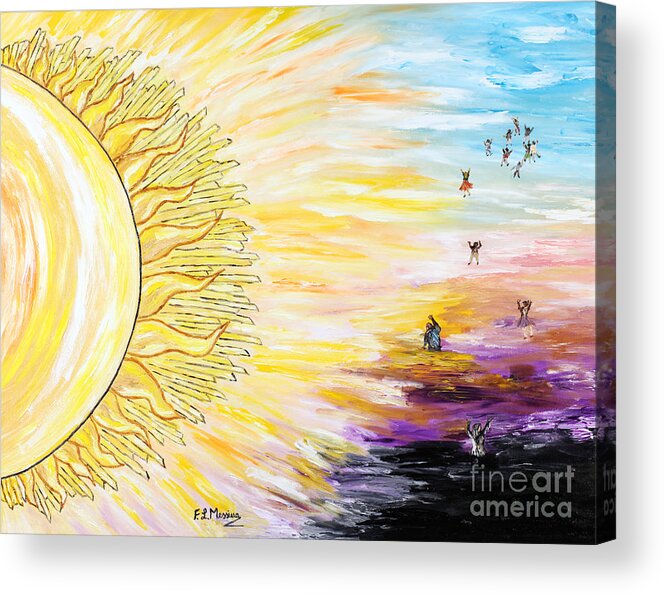 Loredana Messina Acrylic Print featuring the painting Anche per te sorgera' il sole by Loredana Messina