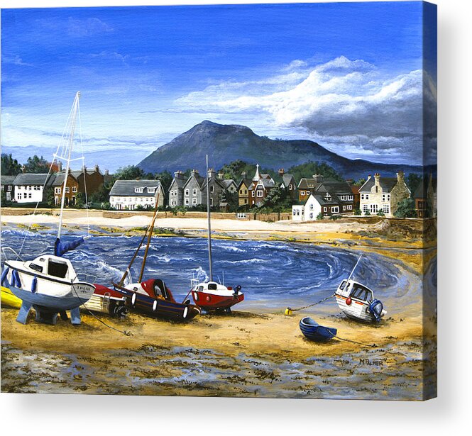 Boats Acrylic Print featuring the painting Anticipation by Mary Palmer