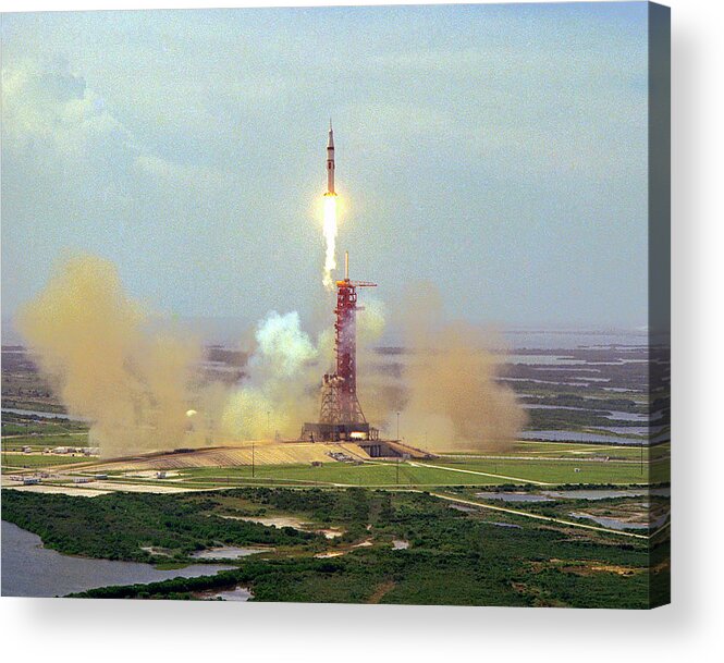 Nobody Acrylic Print featuring the photograph Apollo Soyuz Test Project Launch by Nasa