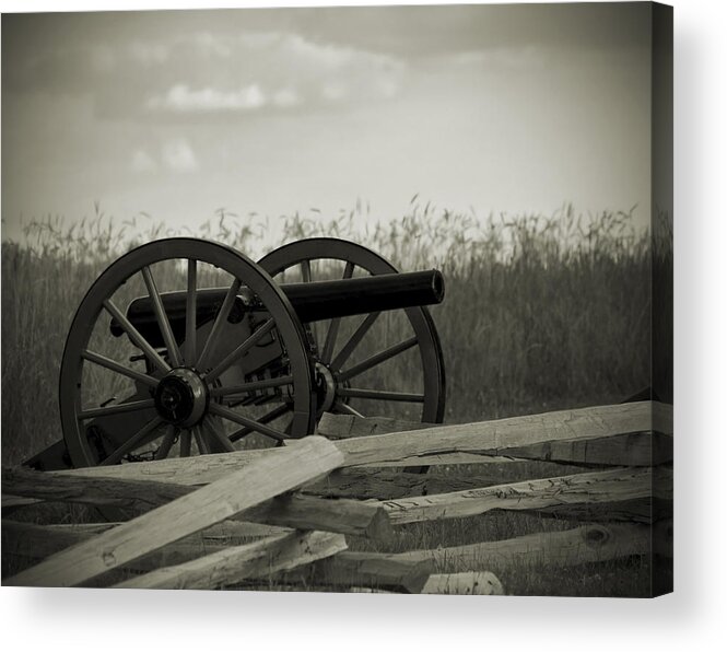 Mcpherson Ridge Acrylic Print featuring the photograph Artillery at McPherson Ridge by Andy Smetzer