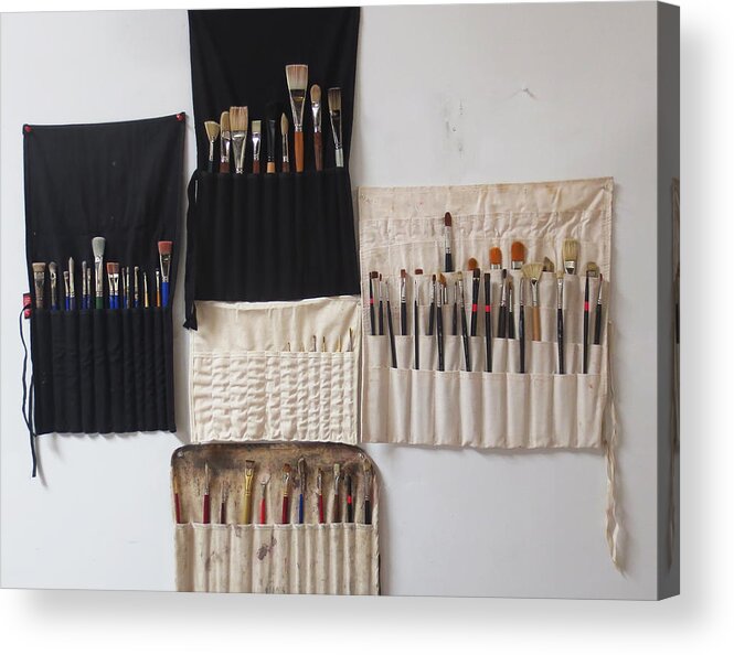 Artist Brushes Acrylic Print featuring the photograph Artist Brushes by Jessica Levant
