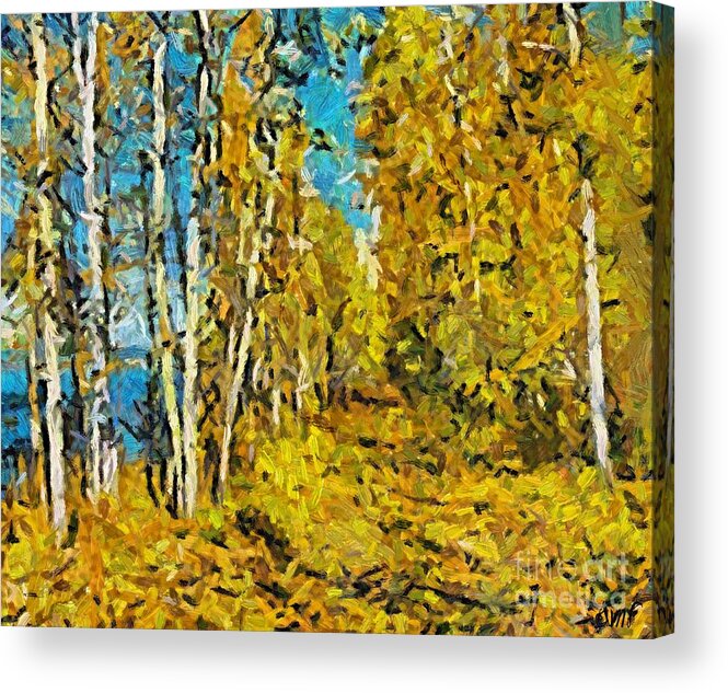 Autumn Acrylic Print featuring the painting Autumn beauty by Dragica Micki Fortuna