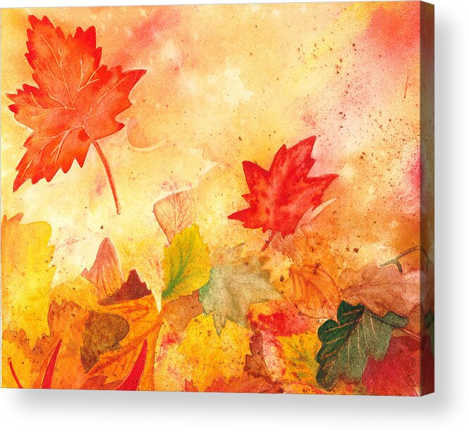 Fall Acrylic Print featuring the painting Autumn Dance by Irina Sztukowski