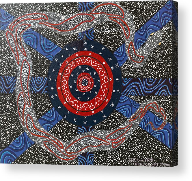 Ayahuasca Acrylic Print featuring the painting Ayahuasca Eclipse by Howard Charing