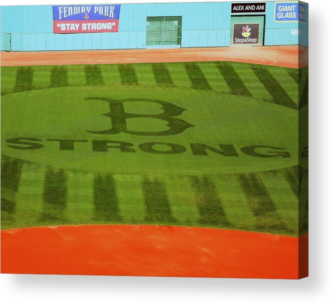 Boston Acrylic Print featuring the photograph B Strong Fenway Tribute by Caroline Stella