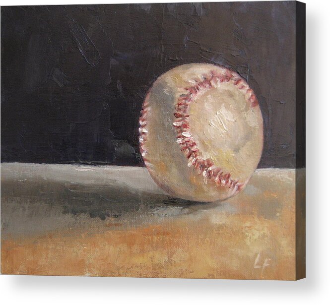 Baseball Acrylic Print featuring the painting Ball Number 2 by Lindsay Frost