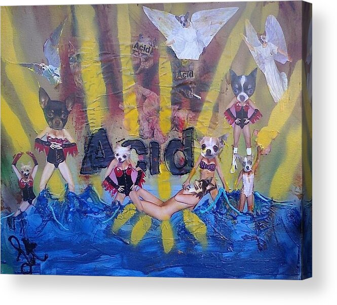Professional Acrylic Print featuring the painting Baptism in Acid by Lisa Piper
