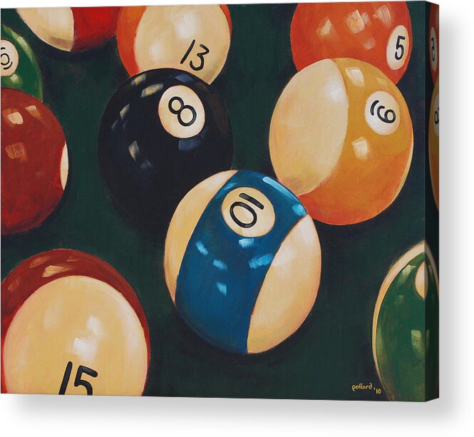 Billiards Acrylic Print featuring the painting Billiards by Glenn Pollard