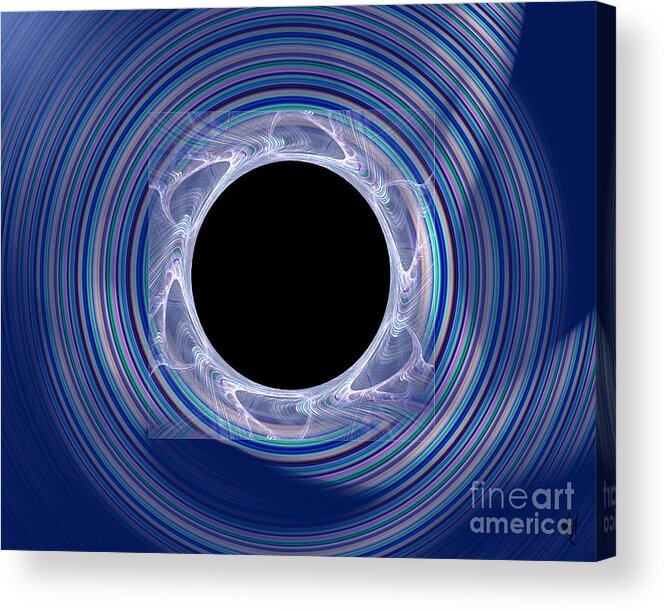 Black Hole Acrylic Print featuring the digital art Black Hole by Victoria Harrington