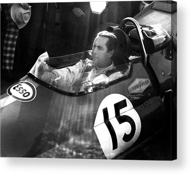 Jack Brabham Acrylic Print featuring the photograph Black Jack Brabham by Mike Flynn