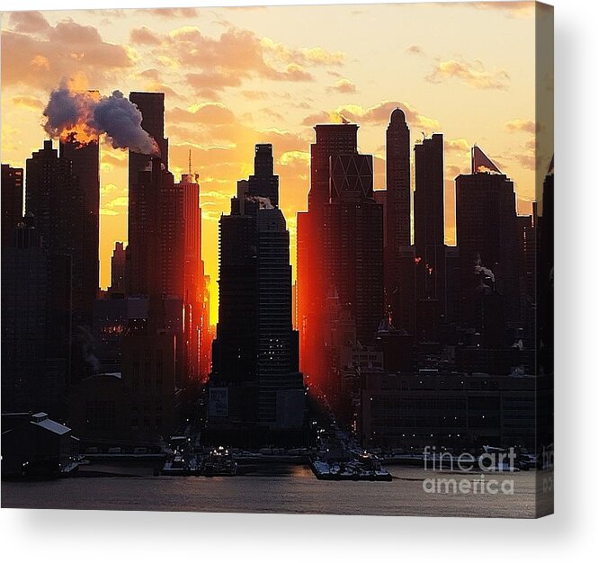 Blazing Acrylic Print featuring the photograph Blazing Morning Sun by Lilliana Mendez