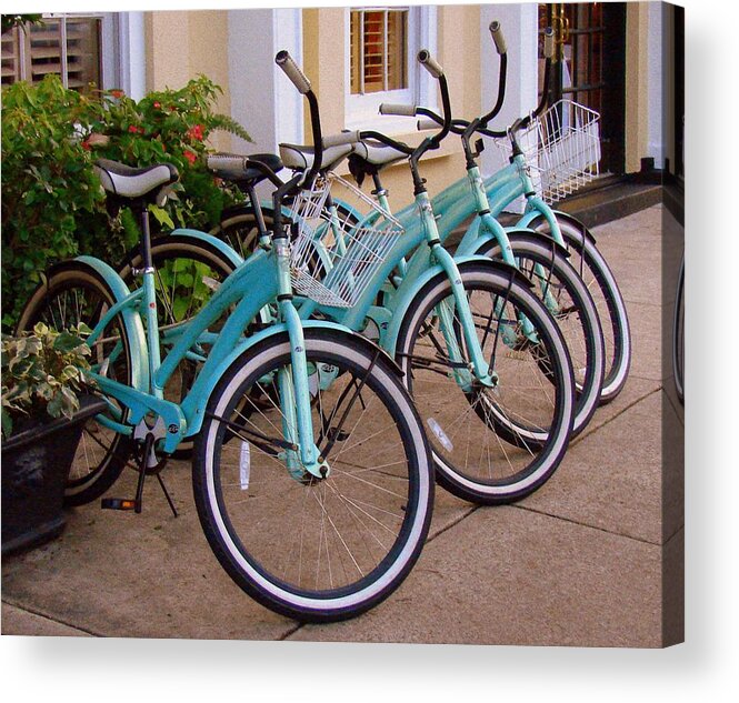 Bikes Acrylic Print featuring the photograph Blue Bikes by Rodney Lee Williams