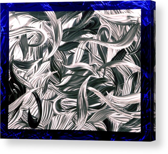 Contemporary Acrylic Print featuring the sculpture Blue Daydream by Rick Roth