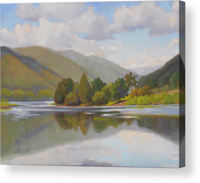 Bluestone River Acrylic Print featuring the painting Bluestone River by Todd Baxter