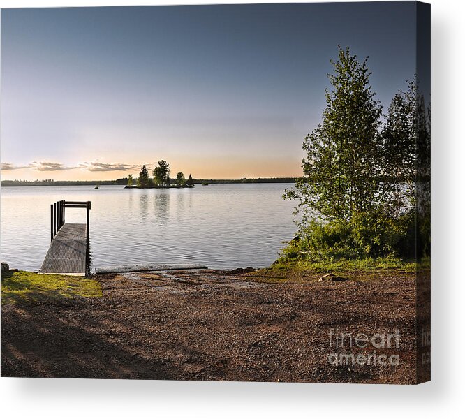 Boat Landing Acrylic Print featuring the photograph Boat Landing by Gwen Gibson