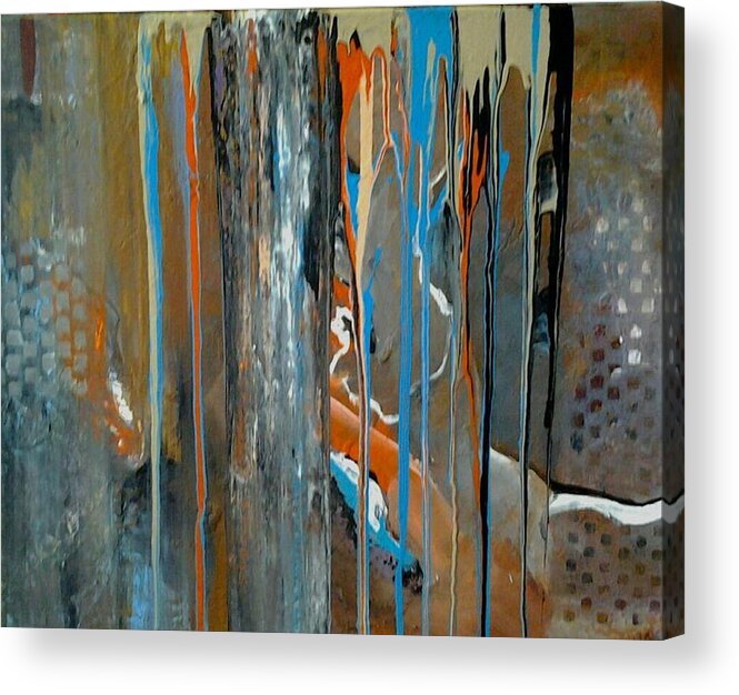 Textured Art Acrylic Print featuring the painting Breakthrough by Kelly M Turner