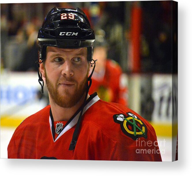 Bryan Bickell Acrylic Print featuring the photograph Bryan Bickell by Melissa Jacobsen
