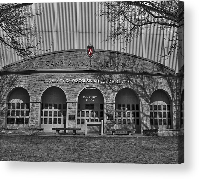 Badger Acrylic Print featuring the photograph Camp Randall - Madison by Steven Ralser