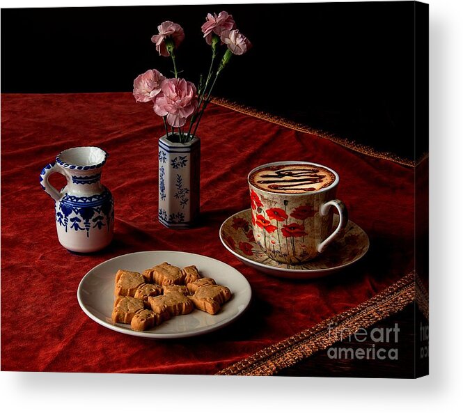 Cappuccino Vortex Acrylic Print featuring the photograph Cappuccino Coffee by Donald Davis