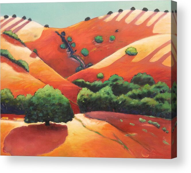 Landscape Acrylic Print featuring the painting Cast of Shadows by Gary Coleman