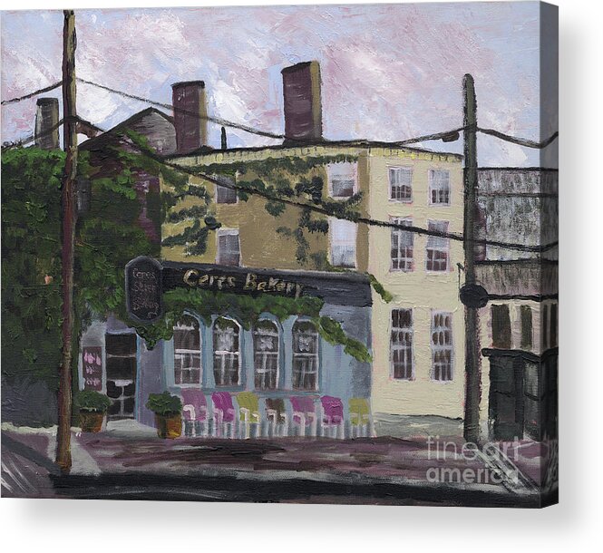 #portsmouthnh Acrylic Print featuring the painting Ceres Bakery by Francois Lamothe