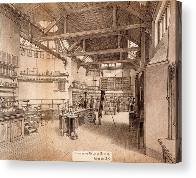 Chemical Acrylic Print featuring the photograph Chemical Laboratory And Lecture Theatre by Universal History Archive/uig