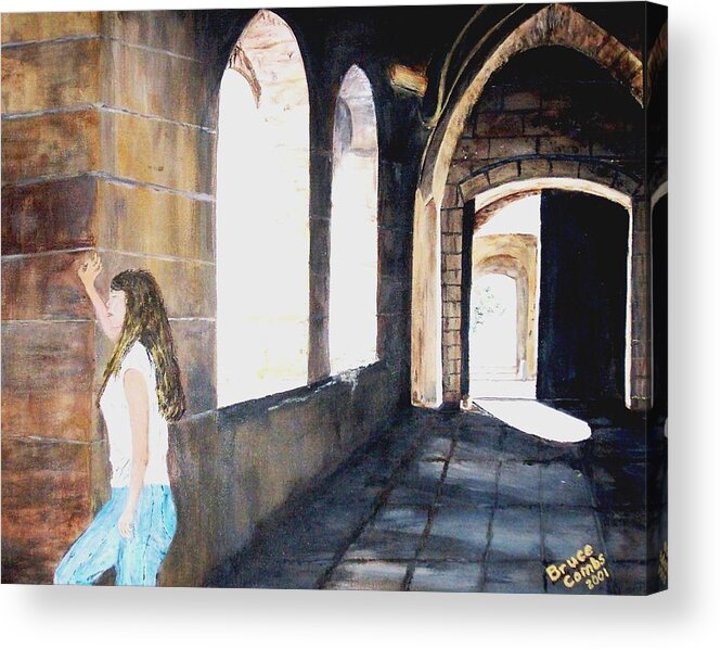 Cloisters Acrylic Print featuring the painting Cloisters by Bruce Combs - REACH BEYOND