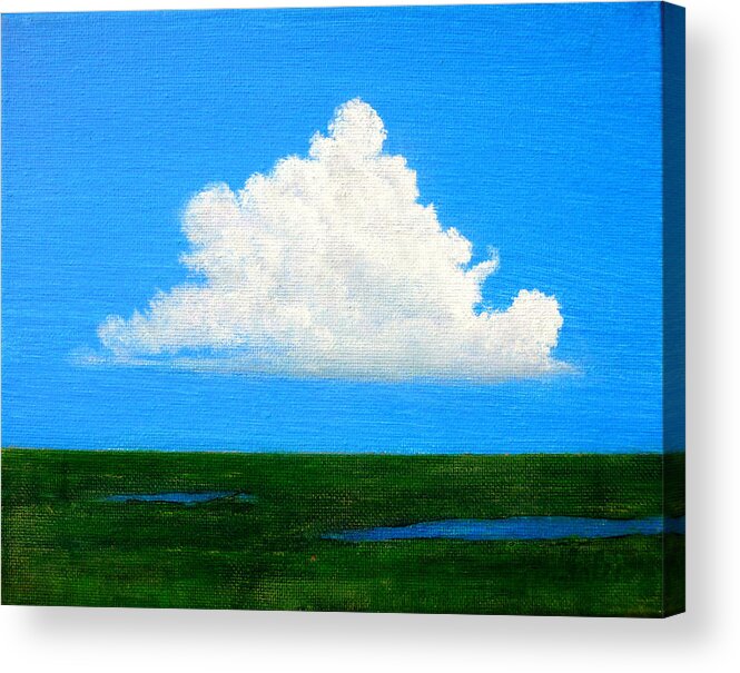 Cloud Acrylic Print featuring the painting Cloud Over Wetlands by Jim Whalen