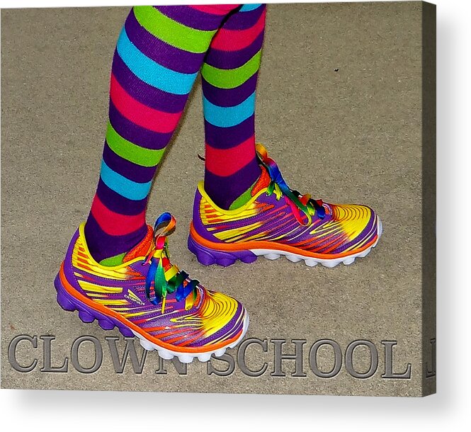 Clown Acrylic Print featuring the photograph Clown School by Dennis Dugan