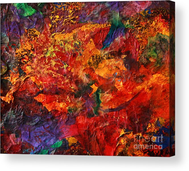 Cme Explosion Acrylic Print featuring the mixed media CME Explosion by Myra Maslowsky