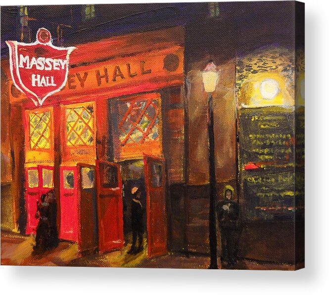 Massey Hall Acrylic Print featuring the painting Concert Night by Brent Arlitt
