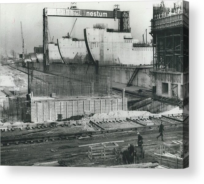 retro Images Archive Acrylic Print featuring the photograph Construction Work On The Delta Project - Netherlands To Prevent Repeat Of The 1953 Floods. by Retro Images Archive