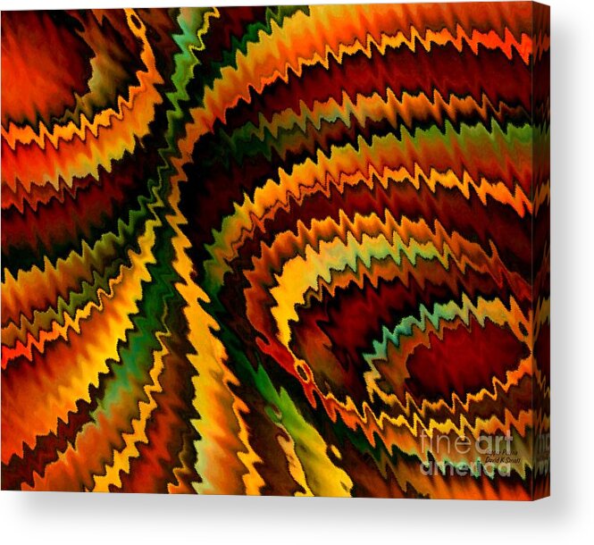 Abstract Acrylic Print featuring the painting Copper Patina by David K Small